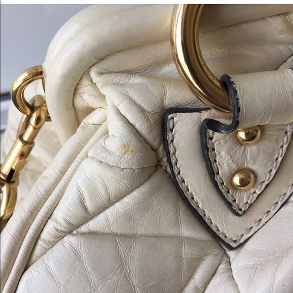 Marc Jacobs white leather bag with gold chain - Picture 4 of 10